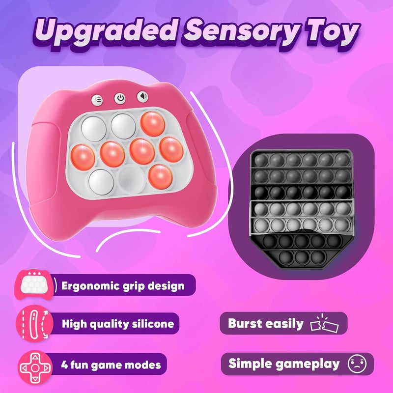 Byserten Handheld Game Toy for Kids Age 6-12, Sensory Fidget Toys for Kids 8-12, Birthday Gifts for 6 7 8 9 Year Old Girls & Boys & Teens -Dark Pink - Image 5